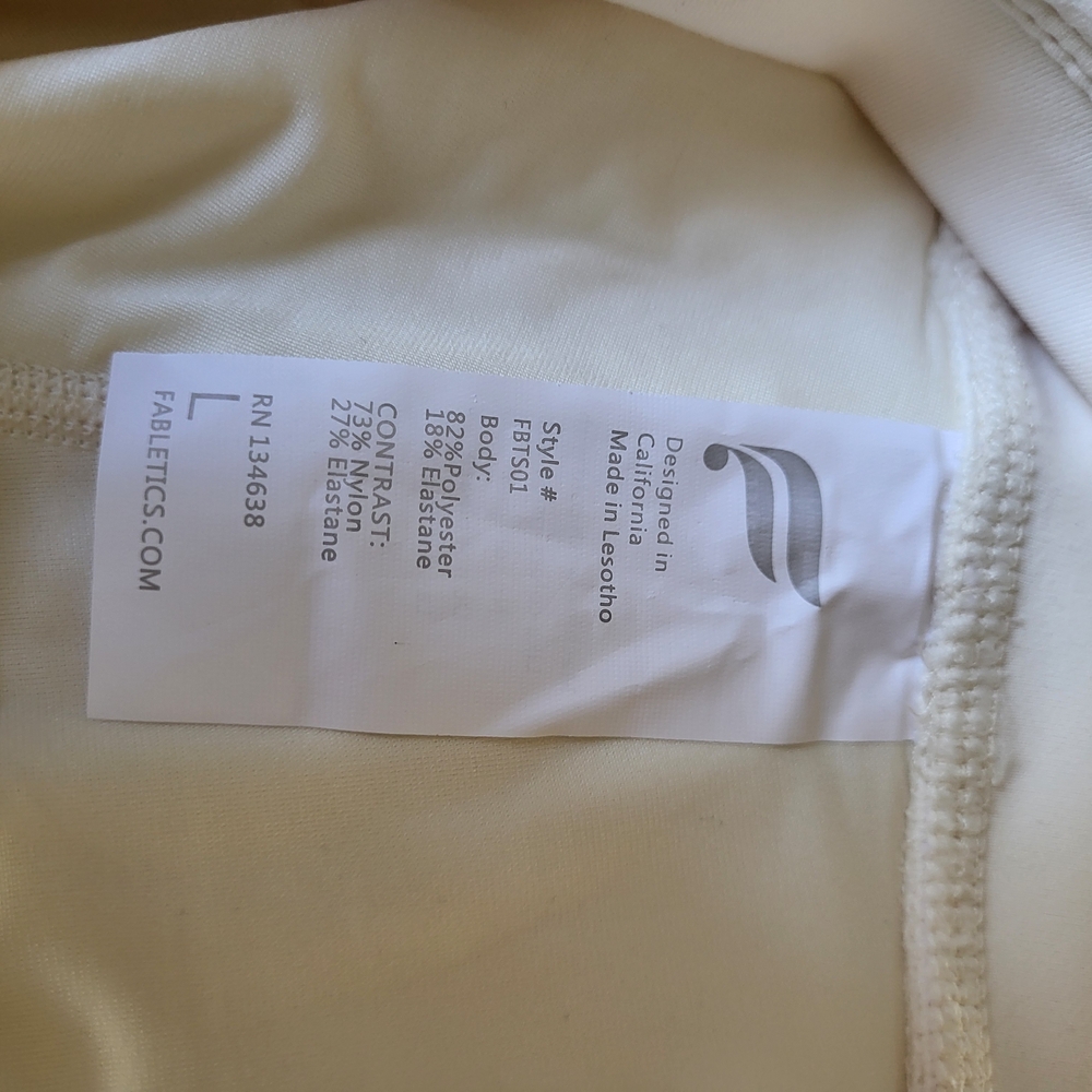 Fabletics Off-White High-Waisted Leggings - Picture 4 of 5